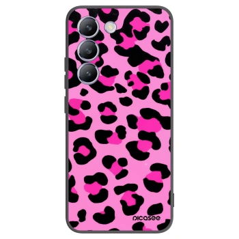 Picasee Μαύρη θήκη σιλικόνης για Vivo V40 SE 5G - Pink Tiger