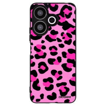 Picasee Μαύρη θήκη σιλικόνης για Xiaomi Redmi 13 4G - Pink Tiger