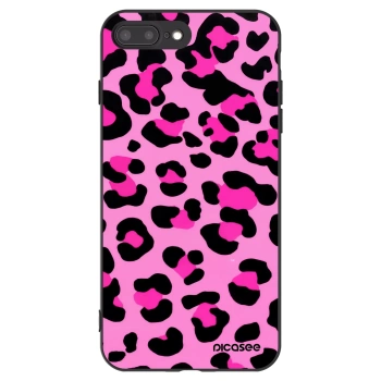 Picasee Μαύρη θήκη σιλικόνης για Apple iPhone 8 Plus - Pink Tiger