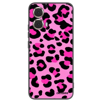 Picasee Μαύρη θήκη σιλικόνης για Motorola Moto G85 - Pink Tiger