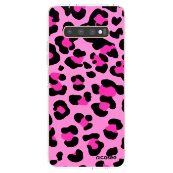 Picasee διαφανής θήκη σιλικόνης Samsung Galaxy S10 Plus G975 - Pink Tiger