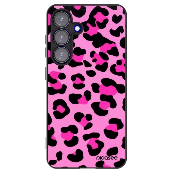 Picasee Μαύρη θήκη σιλικόνης για Samsung Galaxy S25 5G - Pink Tiger