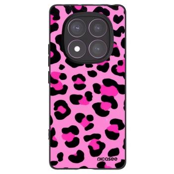 Picasee Μαύρη θήκη σιλικόνης για Xiaomi Redmi Note 14 Pro 4G - Pink Tiger