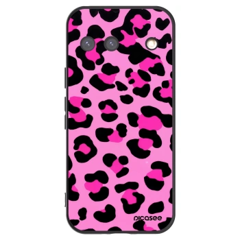 Picasee Μαύρη θήκη σιλικόνης για Google Pixel 9 - Pink Tiger