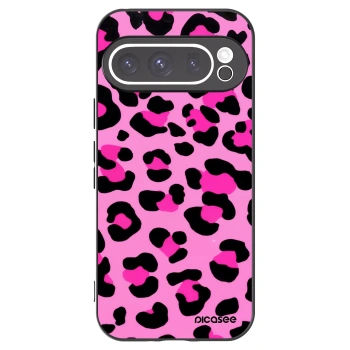Picasee Μαύρη θήκη σιλικόνης για Google Pixel 9 Pro - Pink Tiger