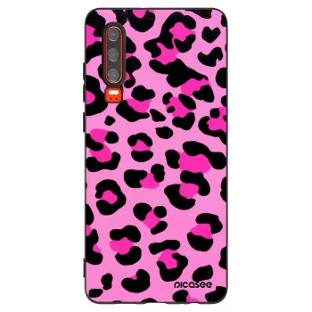 Picasee Μαύρη θήκη σιλικόνης για Huawei P30 - Pink Tiger