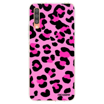 Picasee διαφανής θήκη σιλικόνης Samsung Galaxy A70 A705F - Pink Tiger
