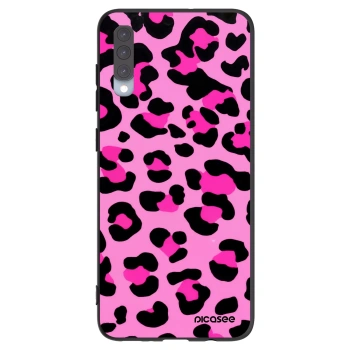 Picasee Μαύρη θήκη σιλικόνης για Samsung Galaxy A70 A705F - Pink Tiger