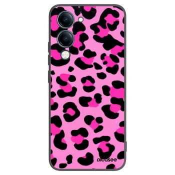 Picasee Μαύρη θήκη σιλικόνης για Vivo Y29s 5G - Pink Tiger