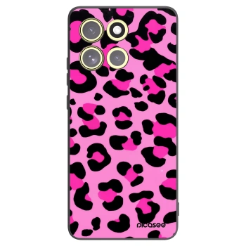 Picasee Μαύρη θήκη σιλικόνης για Motorola Moto G86 Power 5G - Pink Tiger