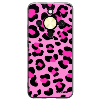 Picasee Μαύρη θήκη σιλικόνης για Honor Magic8 Lite 5G - Pink Tiger