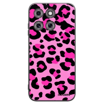 Picasee Μαύρη θήκη σιλικόνης για Motorola Moto G77 - Pink Tiger