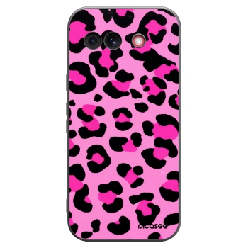Picasee Μαύρη θήκη σιλικόνης για Google Pixel 10a - Pink Tiger
