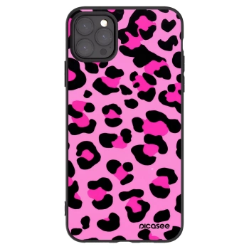 Picasee Μαύρη θήκη σιλικόνης για Apple iPhone 11 Pro Max - Pink Tiger