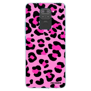 Picasee Μαύρη θήκη σιλικόνης για Xiaomi Redmi Note 9 - Pink Tiger