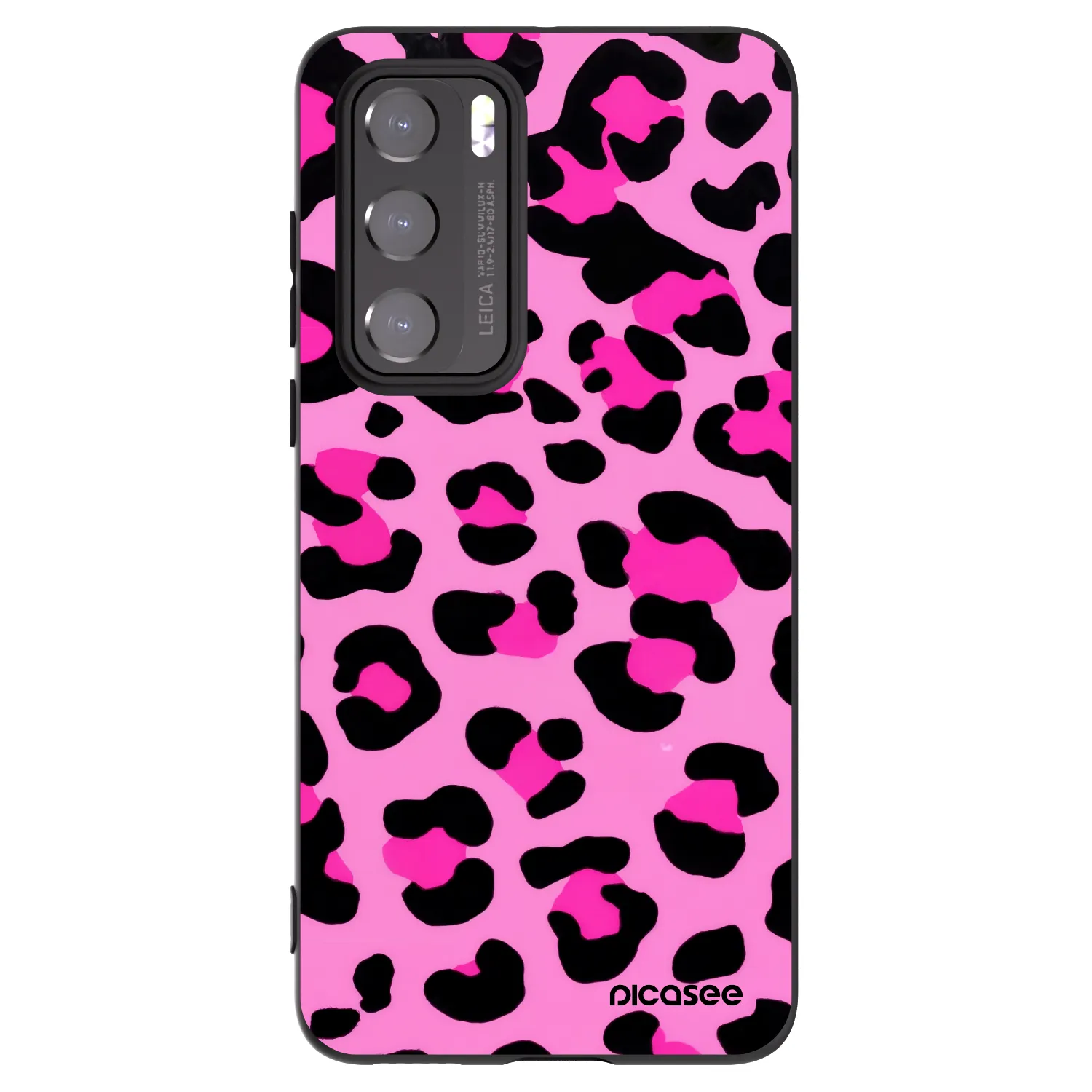 Picasee Μαύρη θήκη σιλικόνης για Huawei P40 - Pink Tiger
