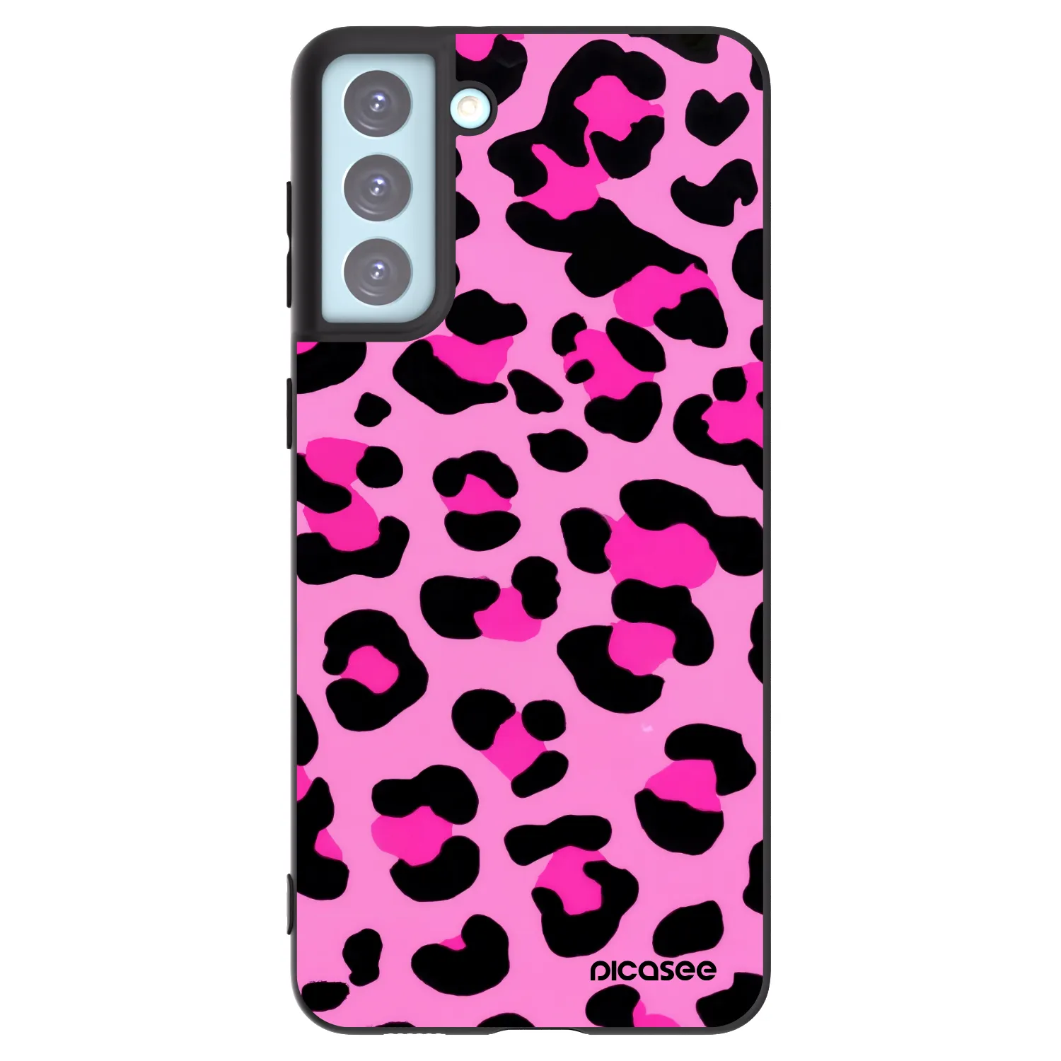 Picasee Μαύρη θήκη σιλικόνης για Samsung Galaxy S21+ 5G G996F - Pink Tiger