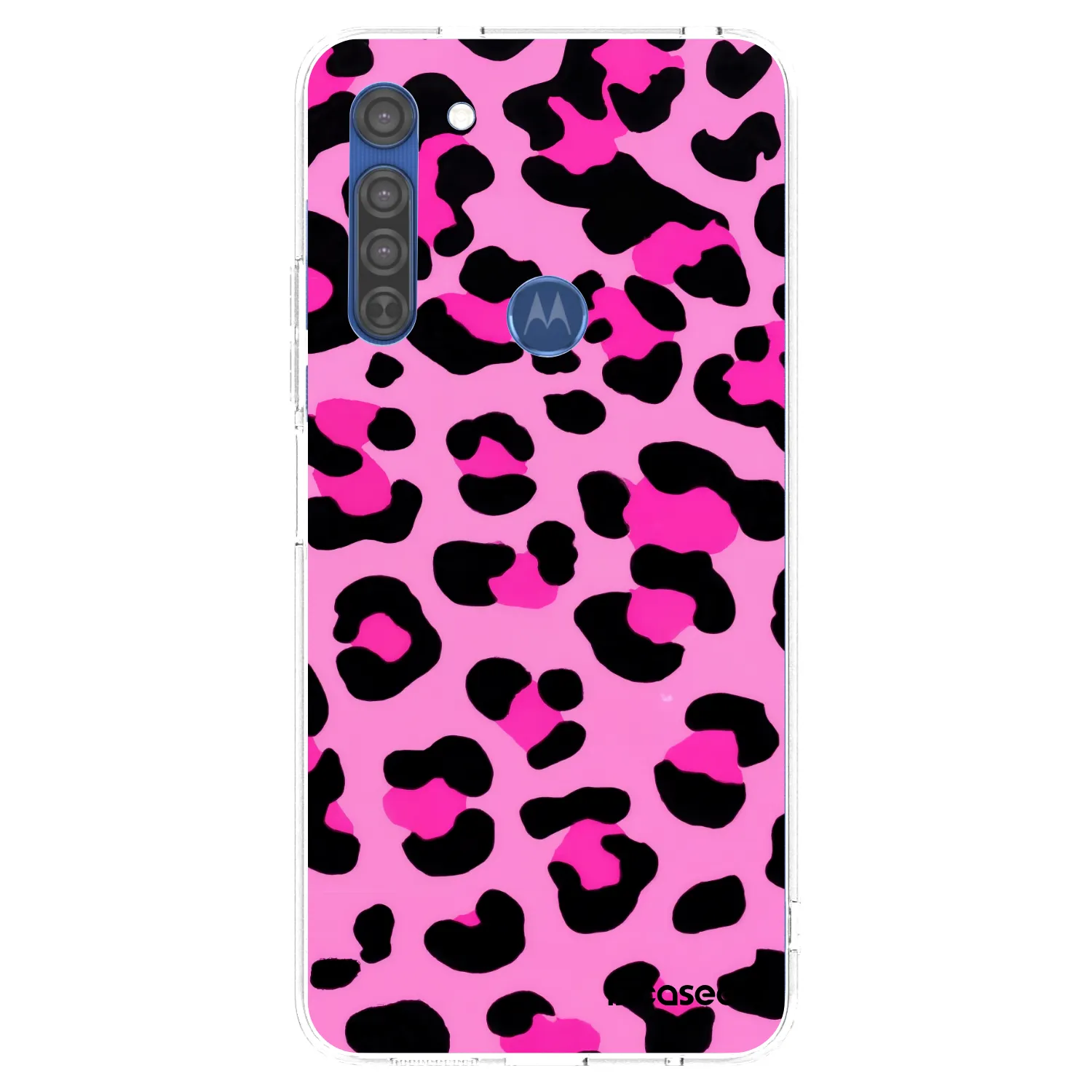 Picasee διαφανής θήκη σιλικόνης Motorola Moto G8 - Pink Tiger