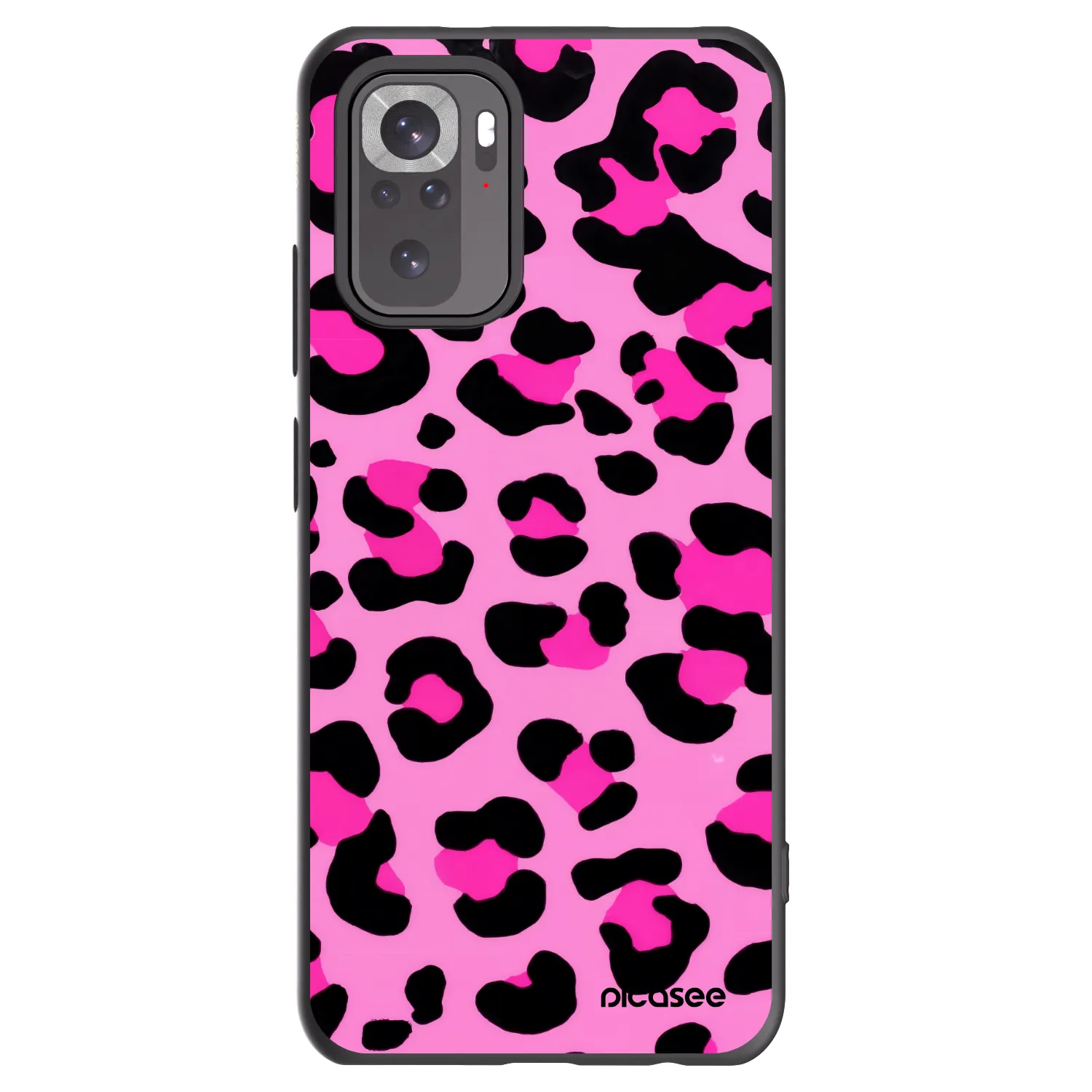 Picasee Μαύρη θήκη σιλικόνης για Xiaomi Redmi Note 10 - Pink Tiger