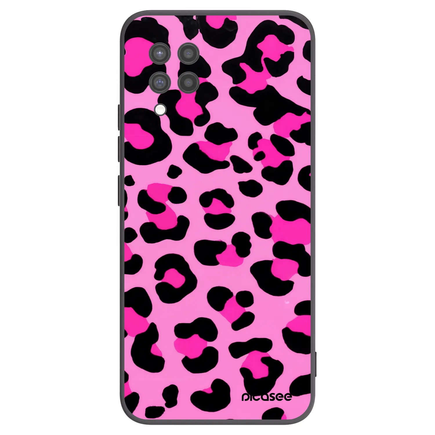 Picasee Μαύρη θήκη σιλικόνης για Samsung Galaxy A42 A426B - Pink Tiger