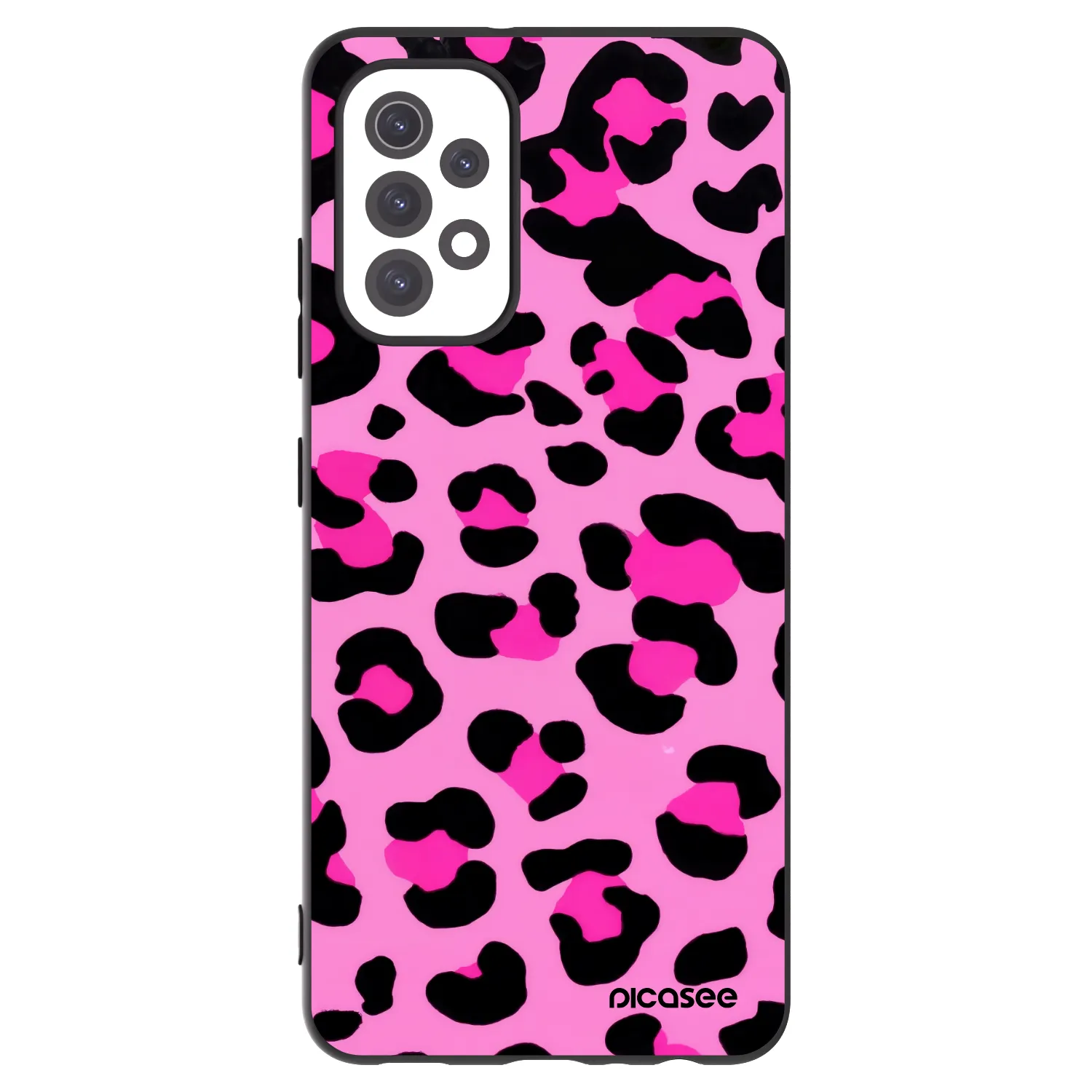 Picasee Μαύρη θήκη σιλικόνης για Samsung Galaxy A32 5G A326B - Pink Tiger