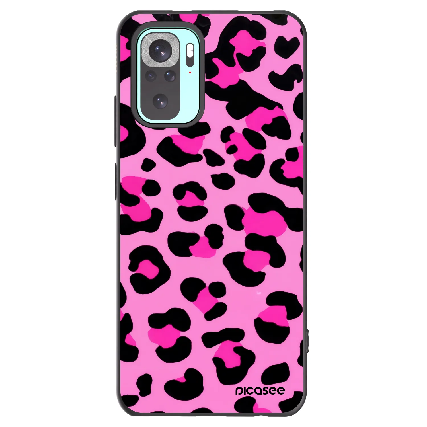 Picasee Μαύρη θήκη σιλικόνης για Xiaomi Redmi Note 10 Pro - Pink Tiger
