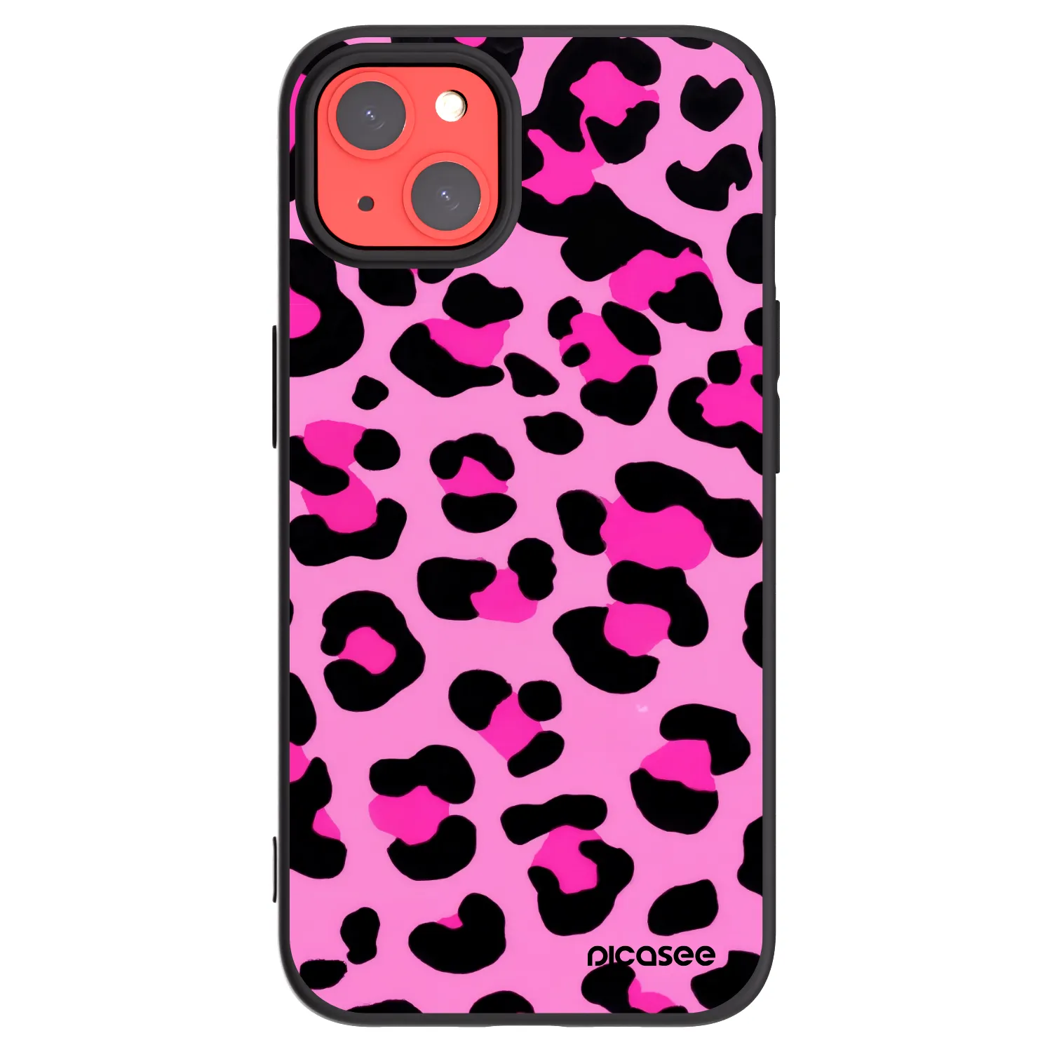 Picasee Μαύρη θήκη σιλικόνης για Apple iPhone 13 - Pink Tiger