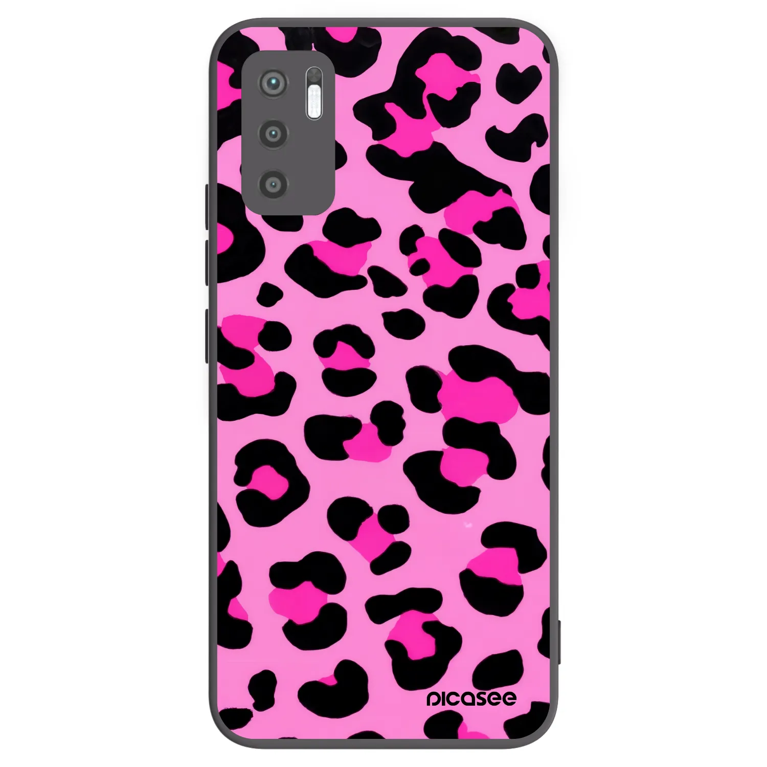 Picasee Μαύρη θήκη σιλικόνης για Xiaomi Redmi Note 10 5G - Pink Tiger
