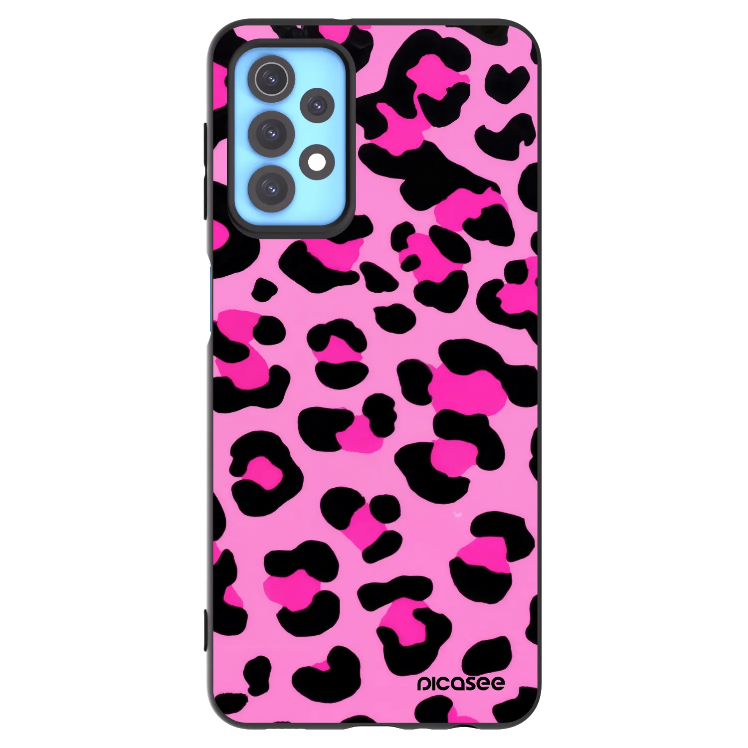 Picasee Μαύρη θήκη σιλικόνης για Samsung Galaxy A32 4G SM-A325F - Pink Tiger