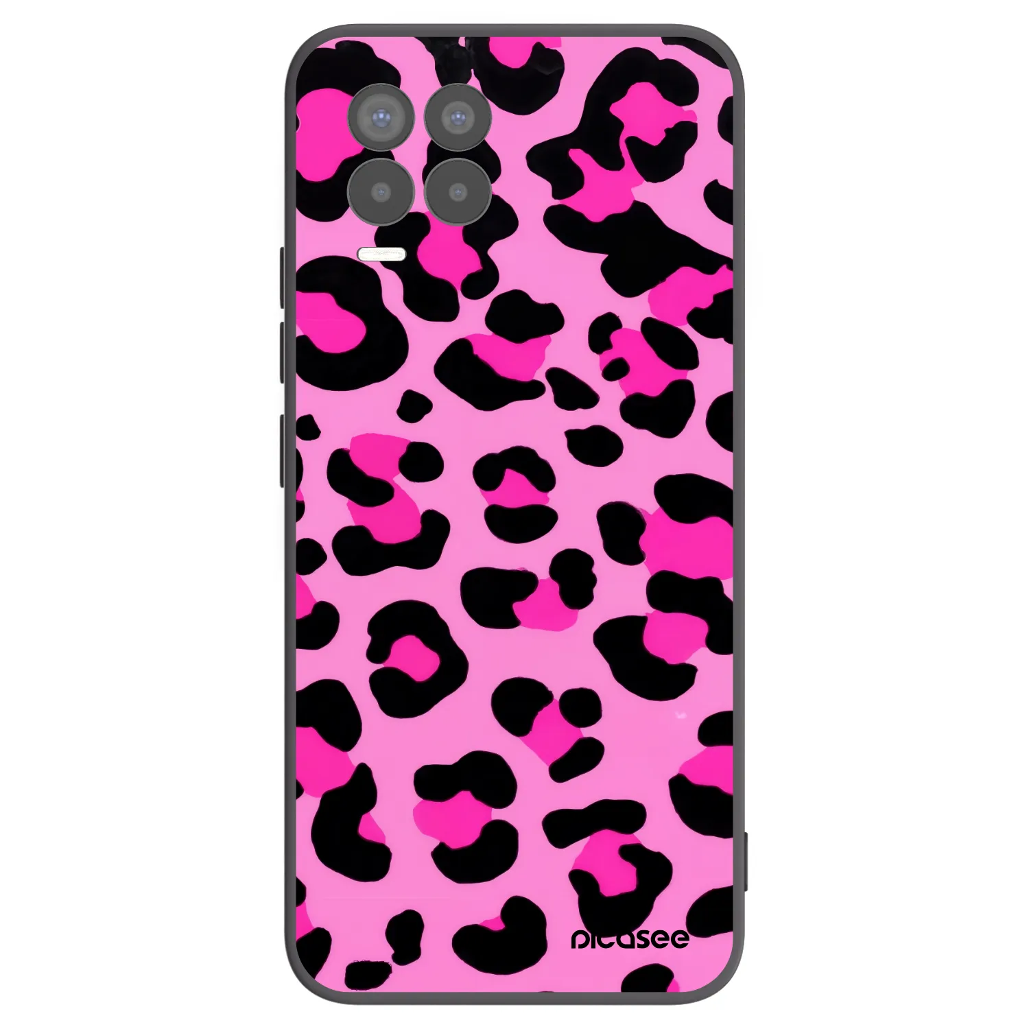 Picasee Μαύρη θήκη σιλικόνης για Realme 8 Pro - Pink Tiger