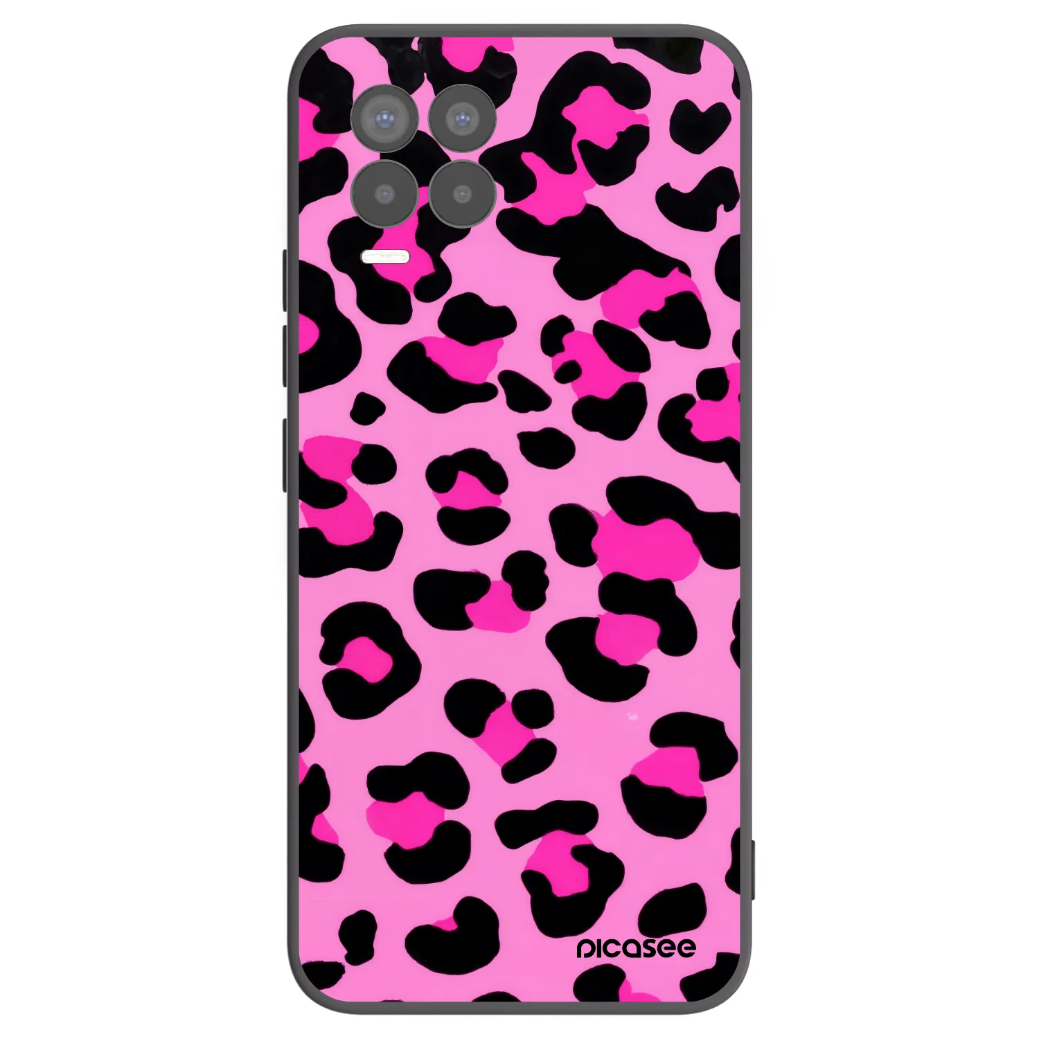Picasee Μαύρη θήκη σιλικόνης για Realme 8 4G - Pink Tiger