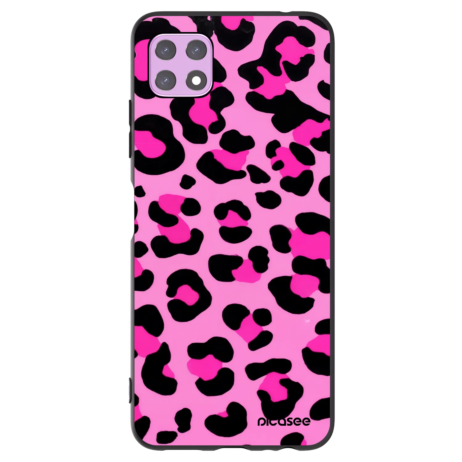 Picasee Μαύρη θήκη σιλικόνης για Samsung Galaxy A22 A226B 5G - Pink Tiger