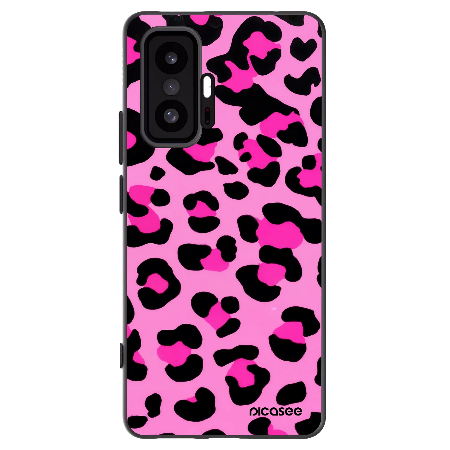 Picasee Μαύρη θήκη σιλικόνης για Xiaomi 11T - Pink Tiger