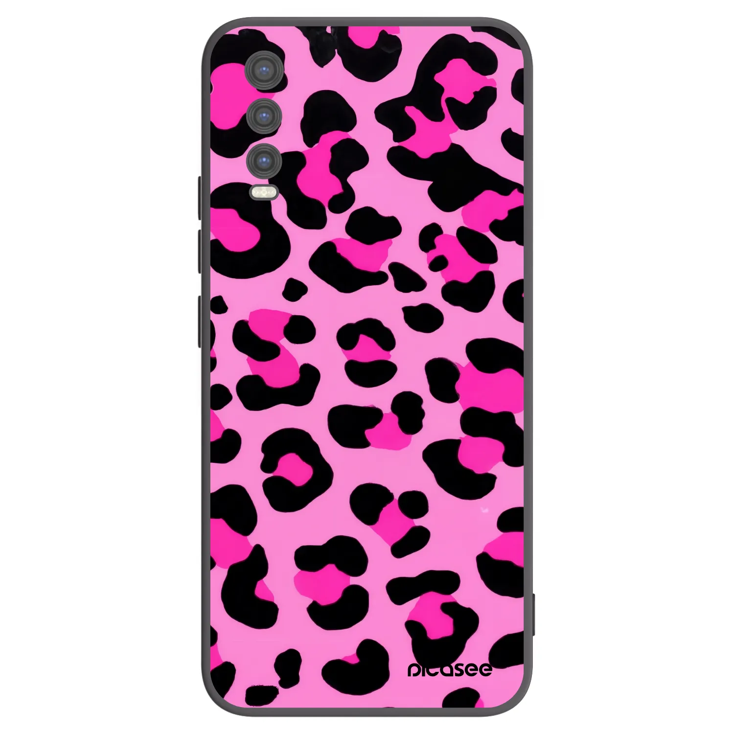 Picasee Μαύρη θήκη σιλικόνης για Vivo Y20s - Pink Tiger