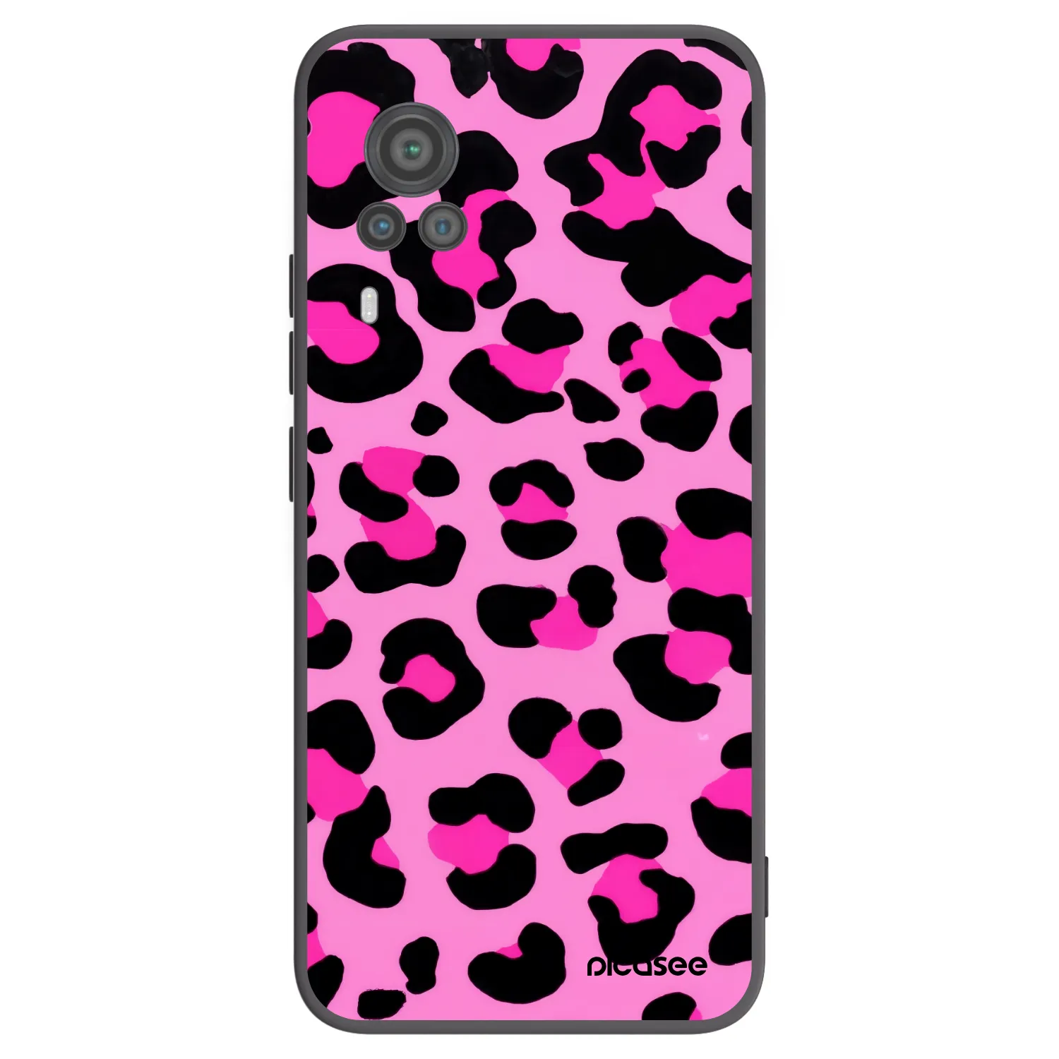 Picasee Μαύρη θήκη σιλικόνης για Vivo X60 Pro 5G - Pink Tiger