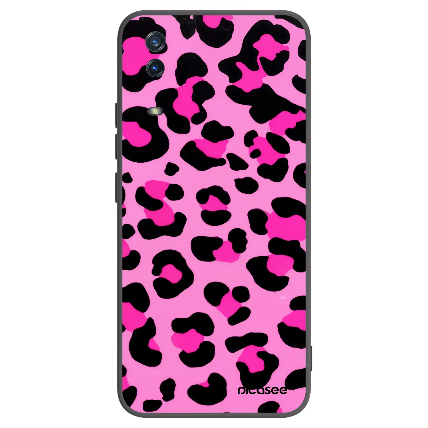 Picasee Μαύρη θήκη σιλικόνης για Vivo Y11s - Pink Tiger