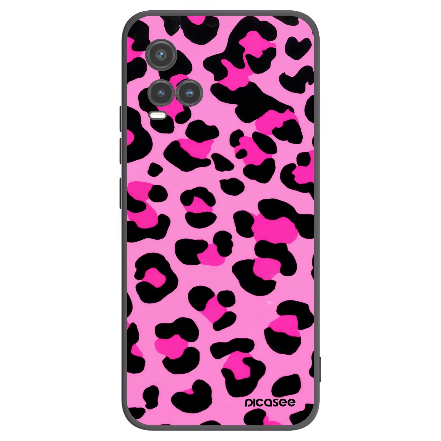 Picasee Μαύρη θήκη σιλικόνης για Vivo Y33s - Pink Tiger