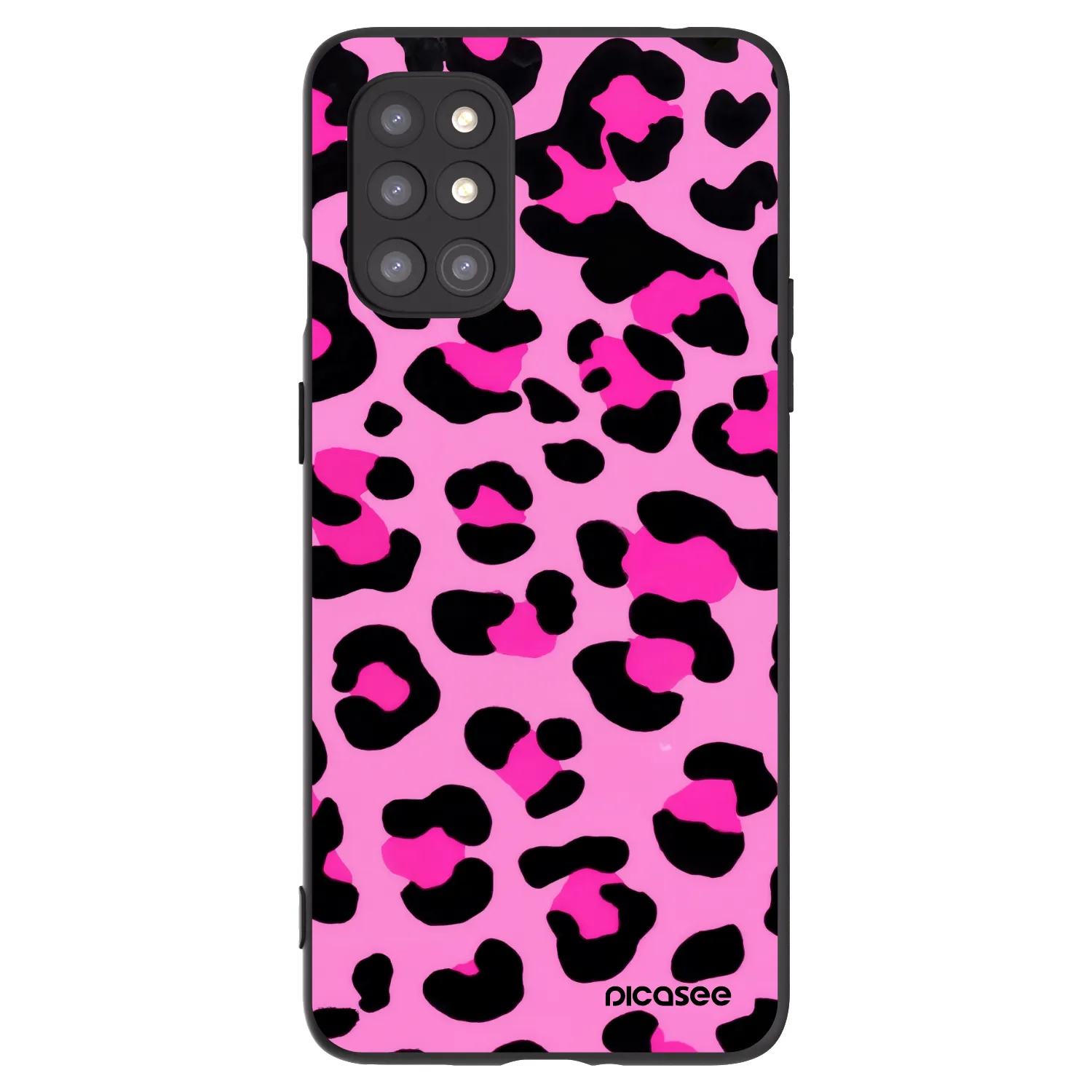Picasee Μαύρη θήκη σιλικόνης για OnePlus 8T - Pink Tiger