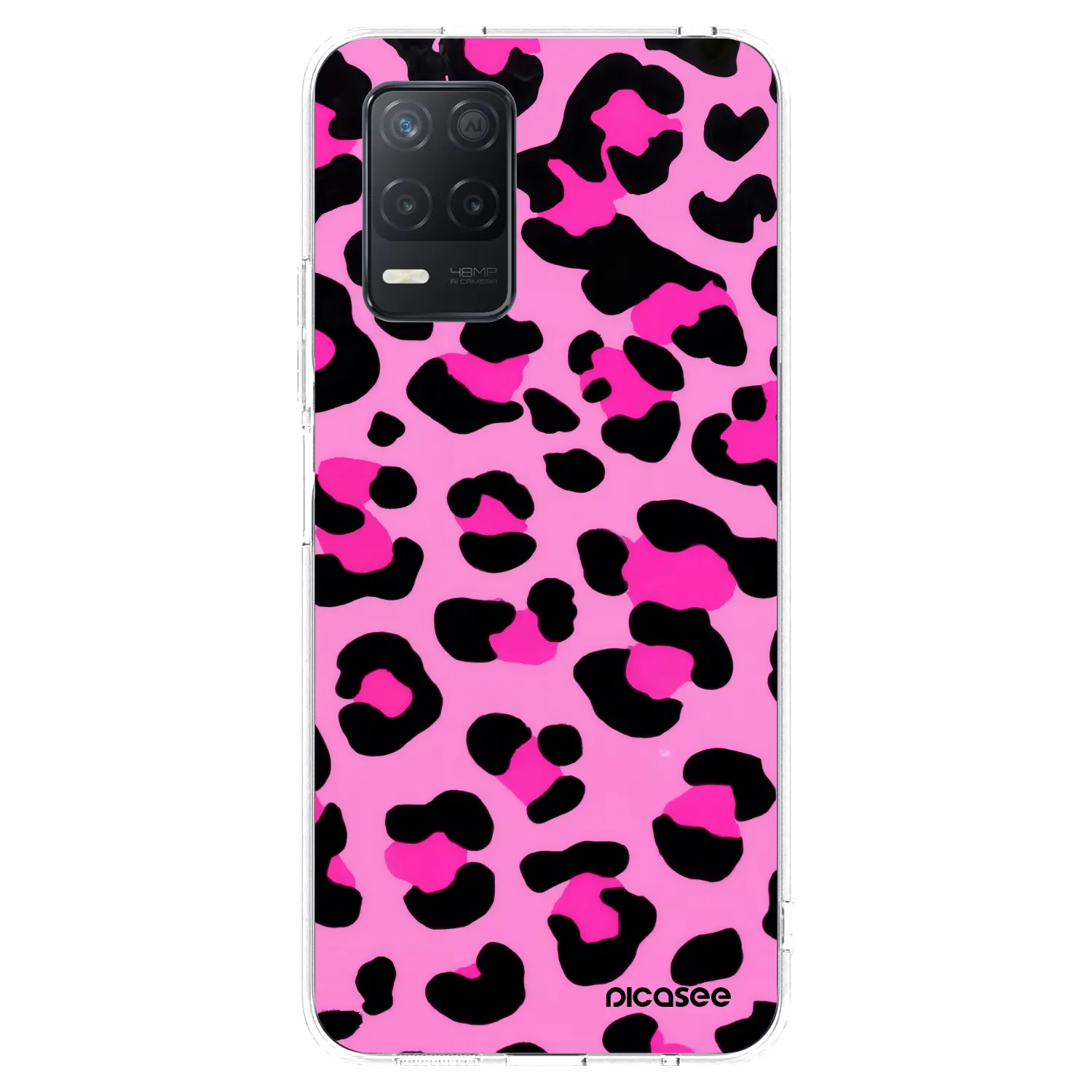 Picasee διαφανής θήκη σιλικόνης Realme 8 5G - Pink Tiger
