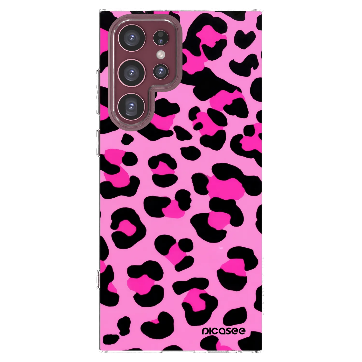 Picasee διαφανής θήκη σιλικόνης Samsung Galaxy S22 Ultra 5G - Pink Tiger