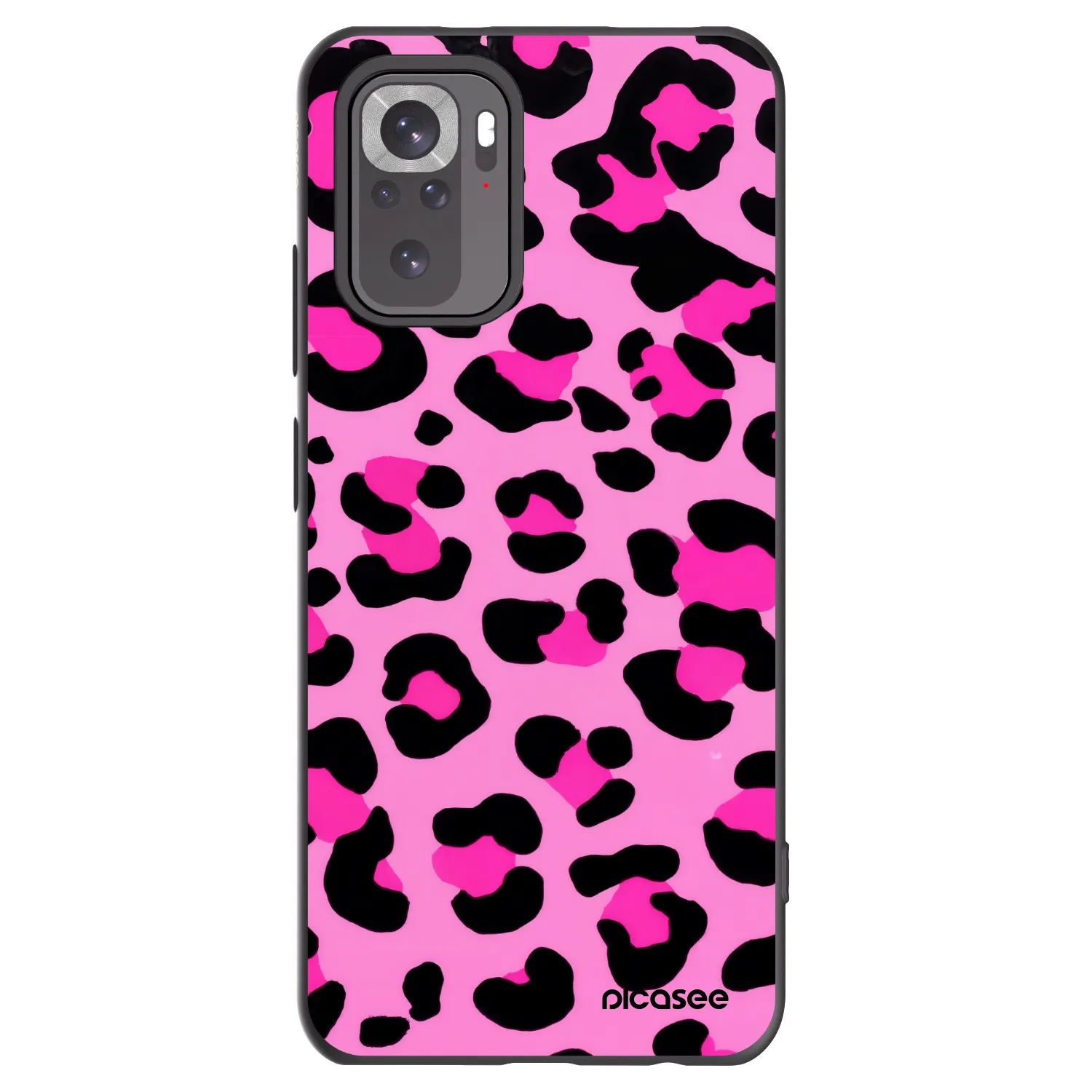 Picasee Μαύρη θήκη σιλικόνης για Xiaomi Redmi Note 11S 4G - Pink Tiger