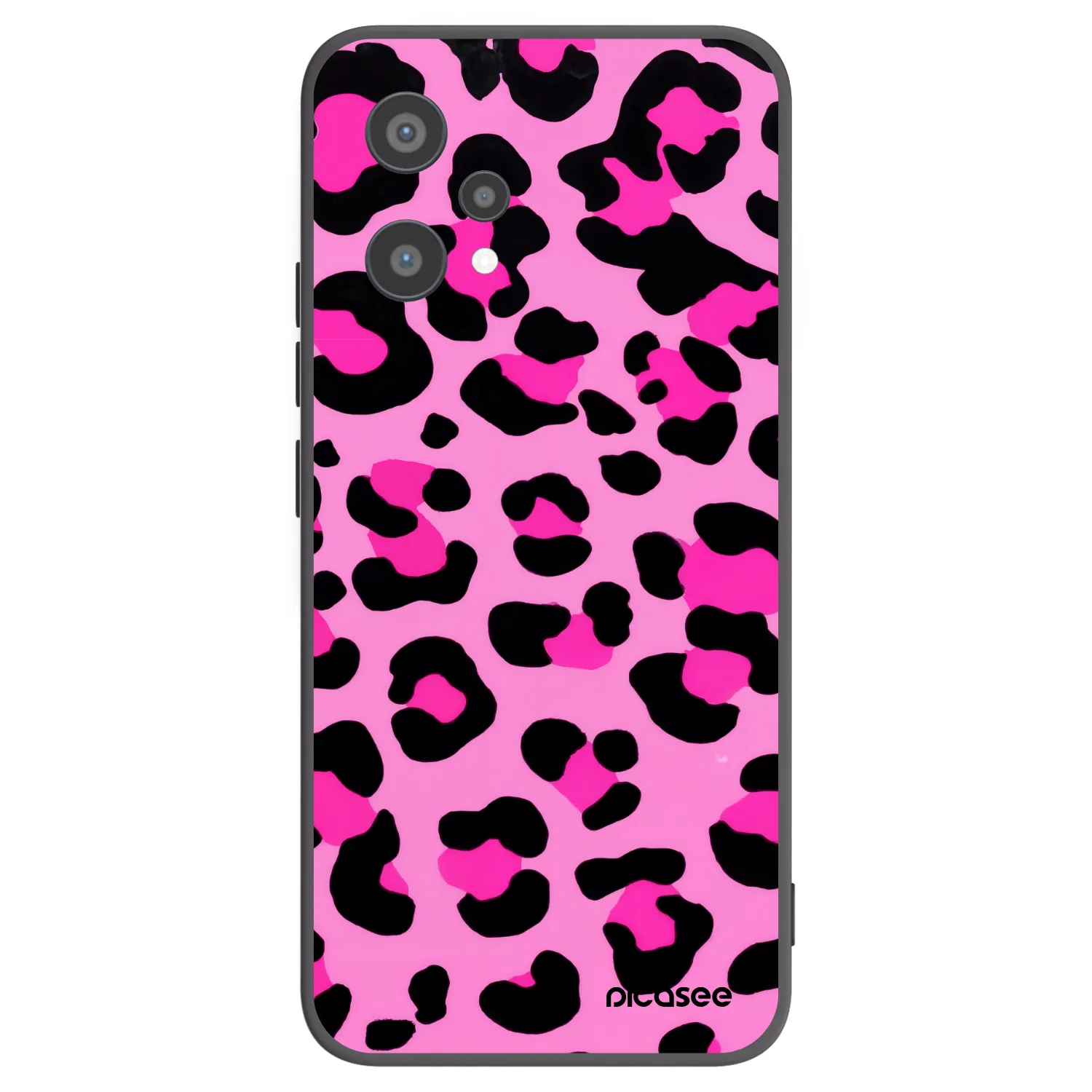 Picasee Μαύρη θήκη σιλικόνης για Realme 9 Pro 5G - Pink Tiger