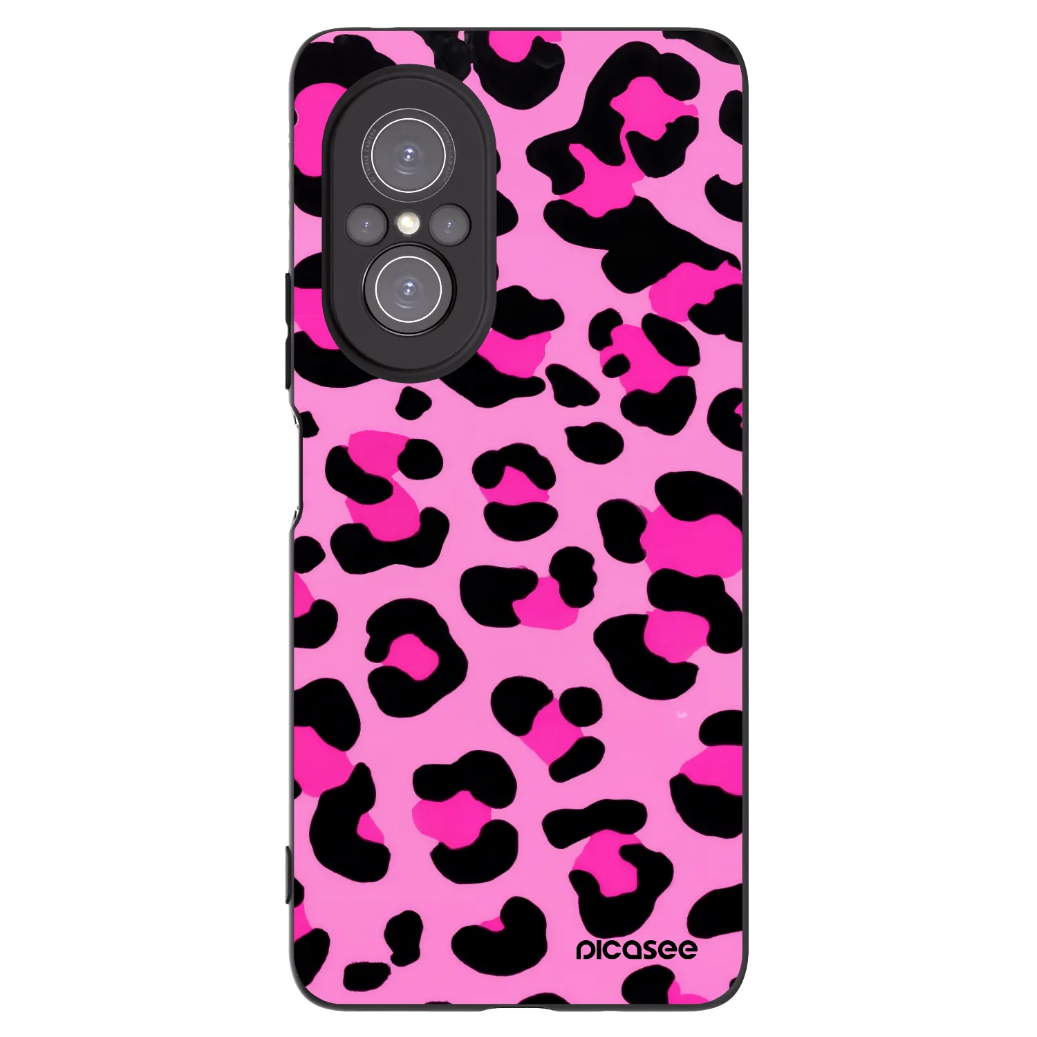 Picasee Μαύρη θήκη σιλικόνης για Huawei Nova 9 SE - Pink Tiger