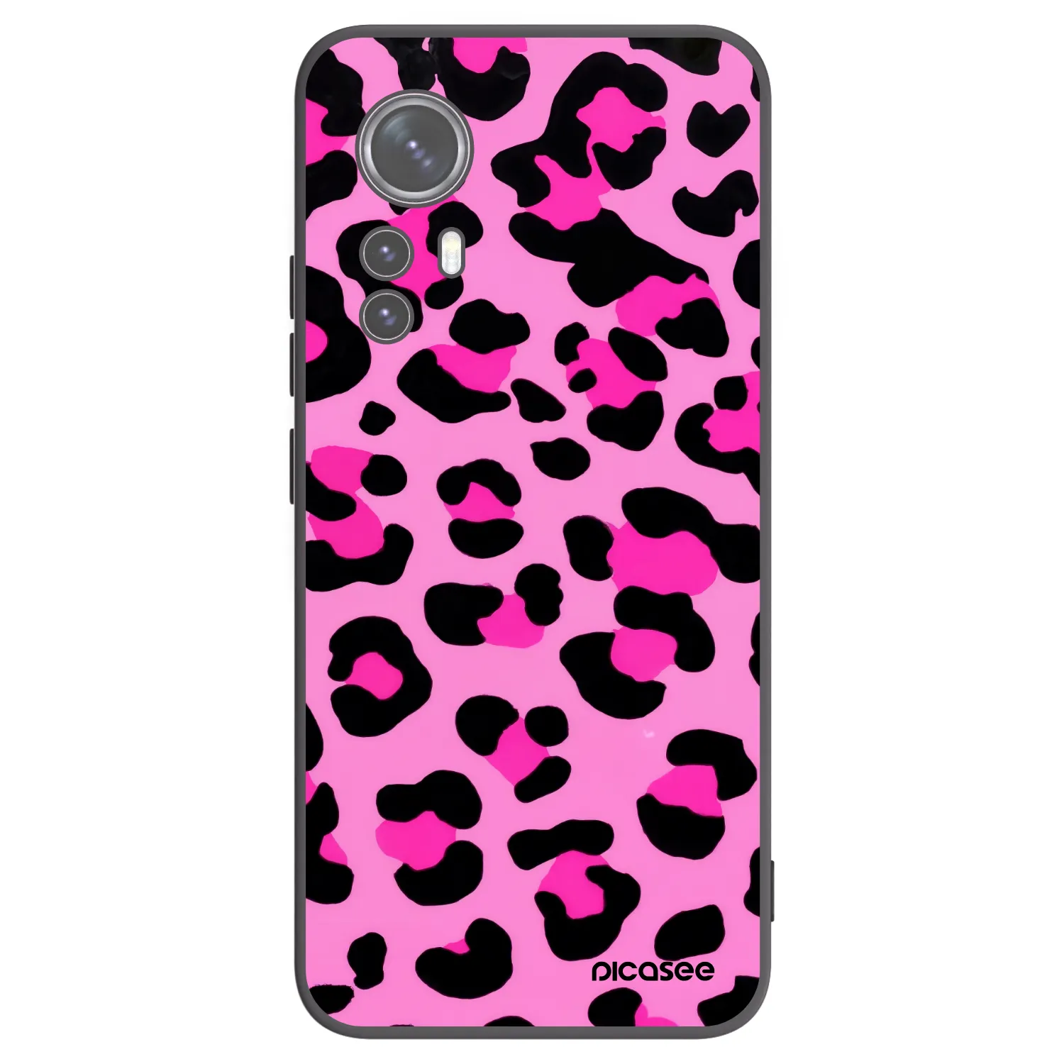 Picasee Μαύρη θήκη σιλικόνης για Xiaomi 12 - Pink Tiger