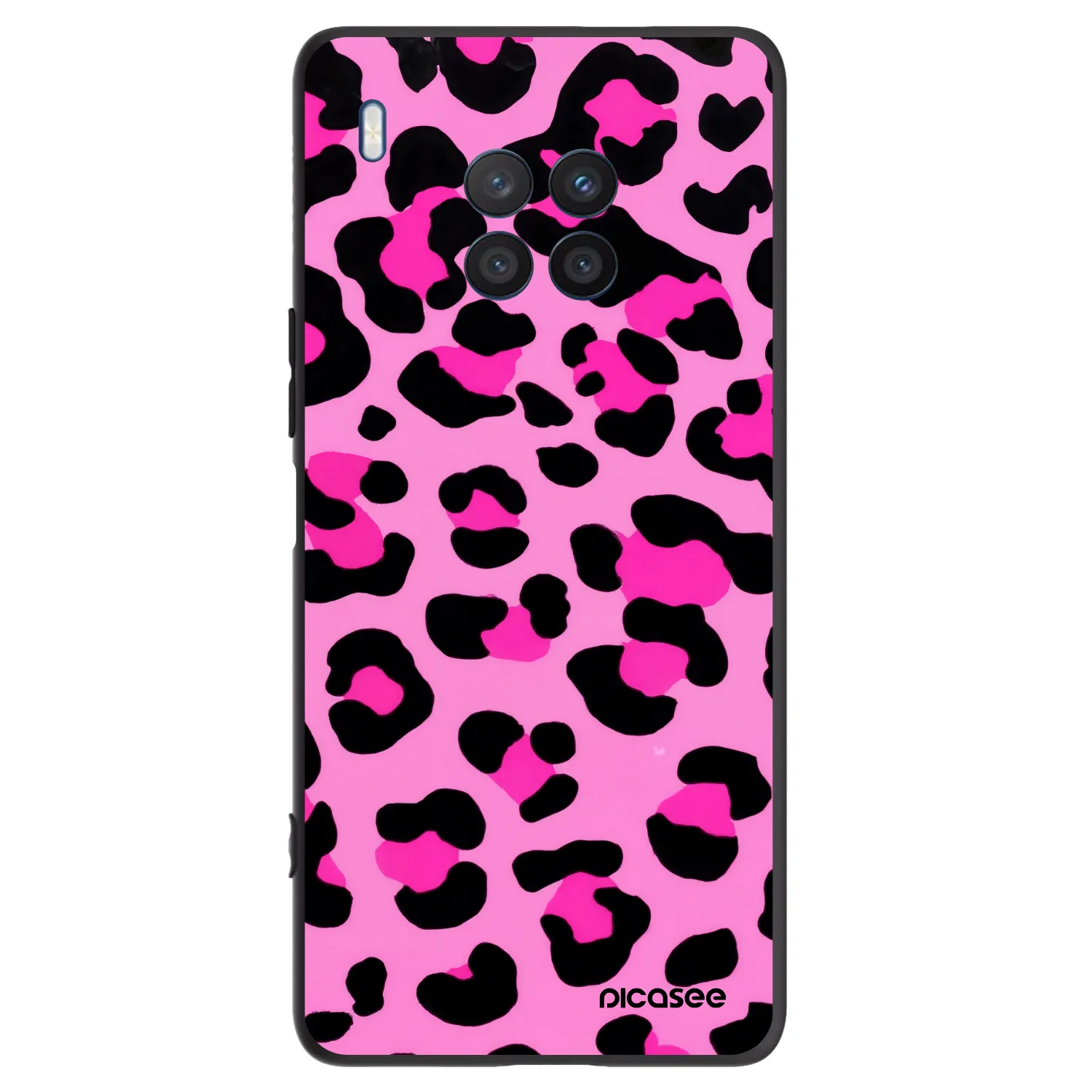 Picasee Μαύρη θήκη σιλικόνης για Honor 50 Lite - Pink Tiger