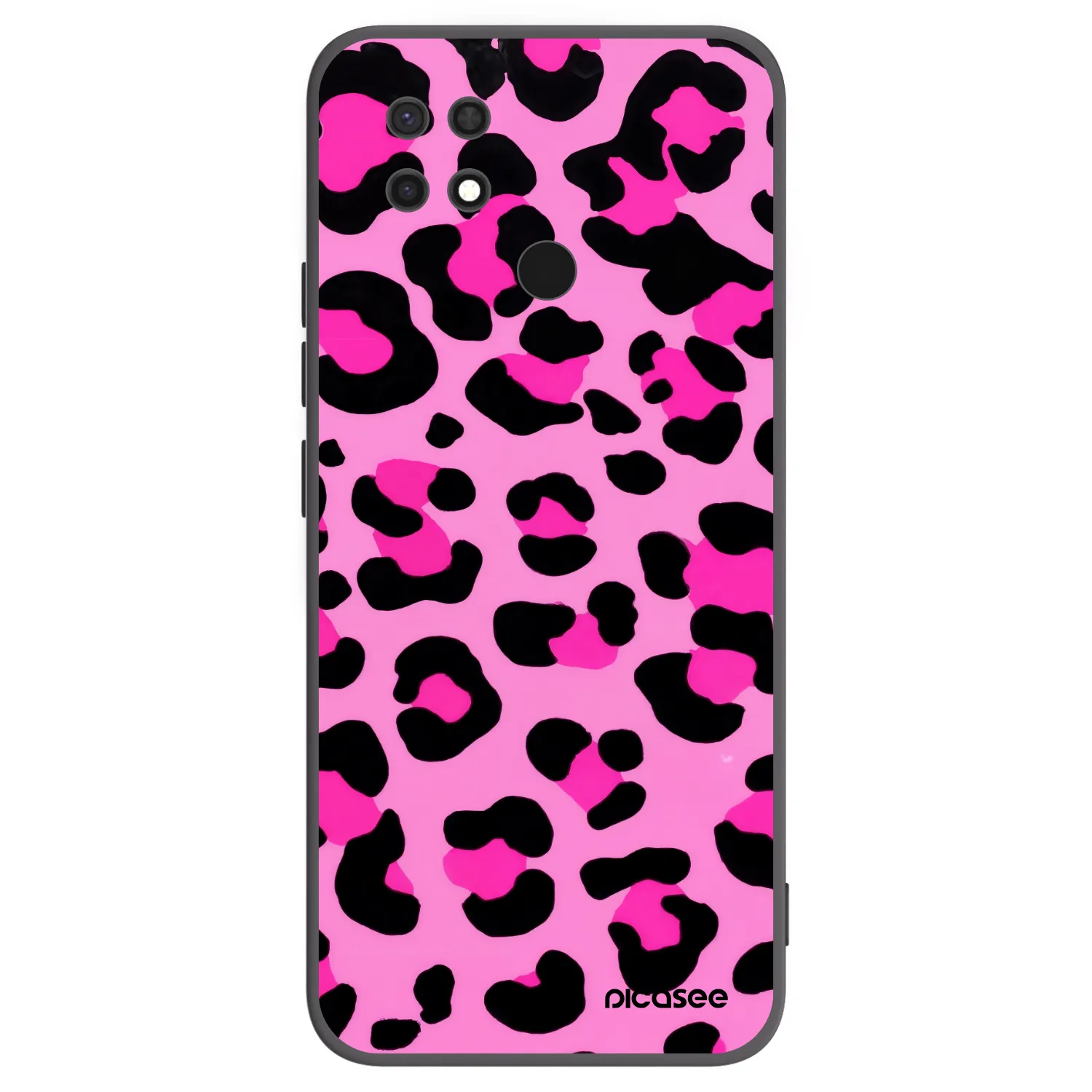 Picasee Μαύρη θήκη σιλικόνης για Xiaomi Redmi 10C - Pink Tiger