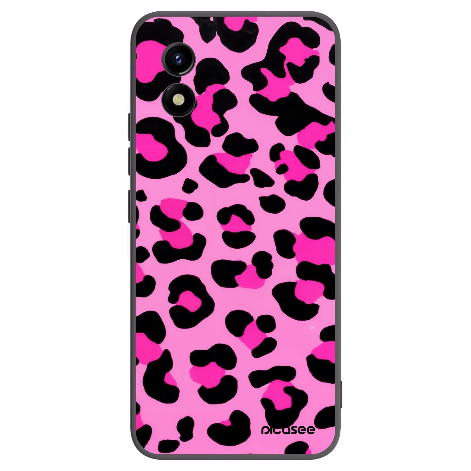 Picasee Μαύρη θήκη σιλικόνης για Vivo Y01 - Pink Tiger