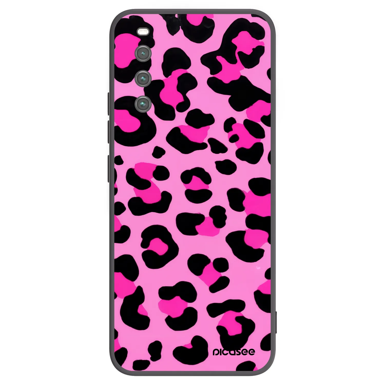 Picasee Μαύρη θήκη σιλικόνης για Sony Xperia 10 IV 5G - Pink Tiger