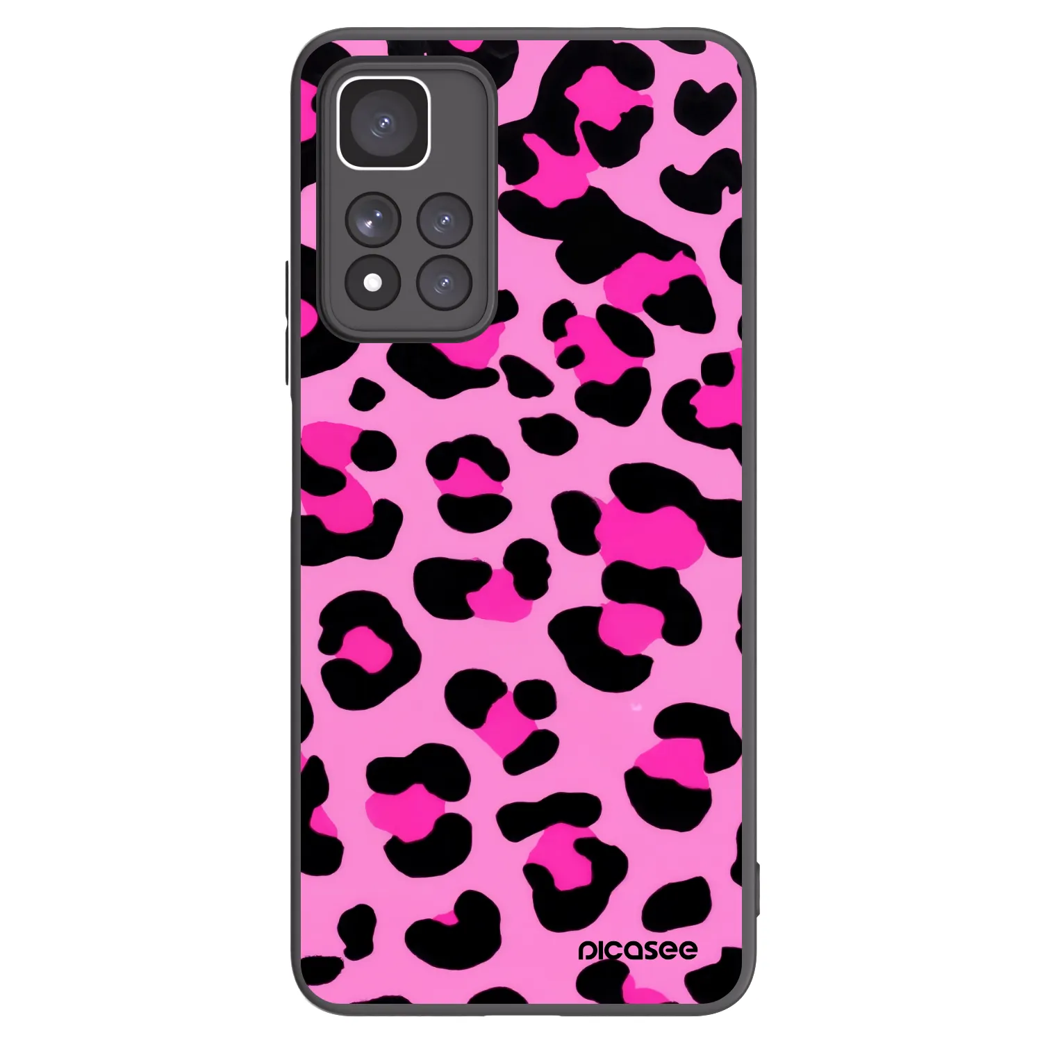 Picasee Μαύρη θήκη σιλικόνης για Xiaomi Redmi Note 11 Pro+ 5G - Pink Tiger