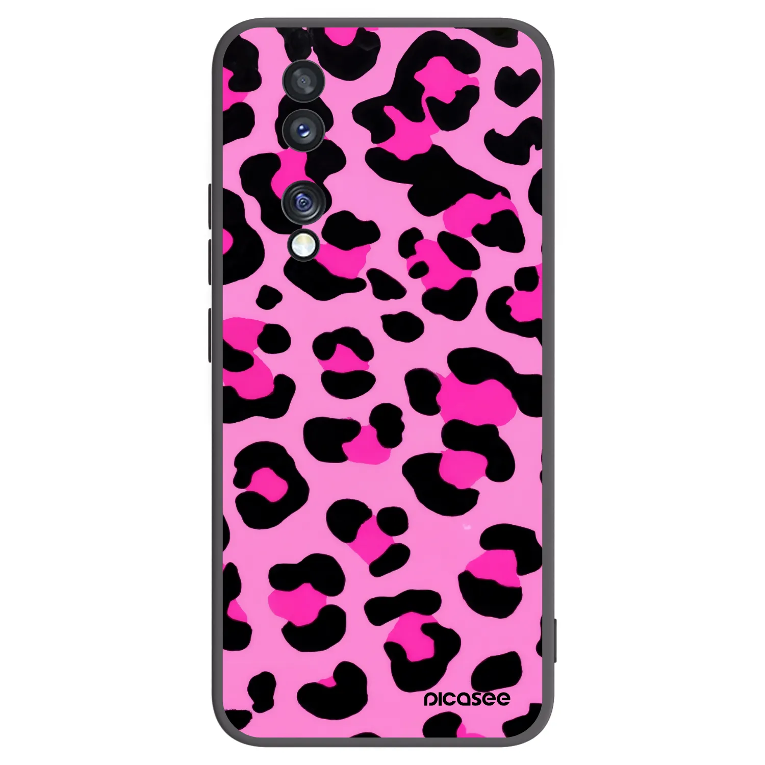 Picasee Μαύρη θήκη σιλικόνης για Honor 70 - Pink Tiger
